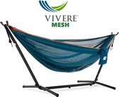 Vivere Mesh Hangmat met standaard (280 CM) - Blue/Orange
