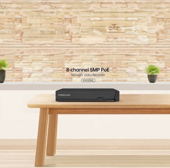 Foscam FN9108HE - 8-kanaals - 5MP - Netwerk Video Recorder- PoE - Zwart van Foscam — afbeelding 3