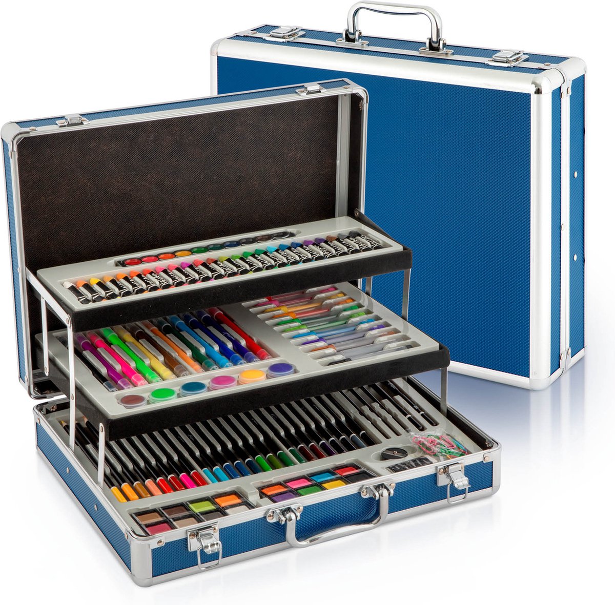 Valise Mallette Coffret Coloriage Peinture 145 Elements à Prix