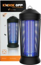 Knock Pest Control Insectenlamp – 23,5 x 23,5 x 56 cm – Vliegenlamp – Insectenvanger – Vliegenvanger - Ophangen of Staan – voor Muggen, Vliegen en Motten - voor Binnen - 360° - 36 Watt - UV-A licht – Vangstbereik 300 m²