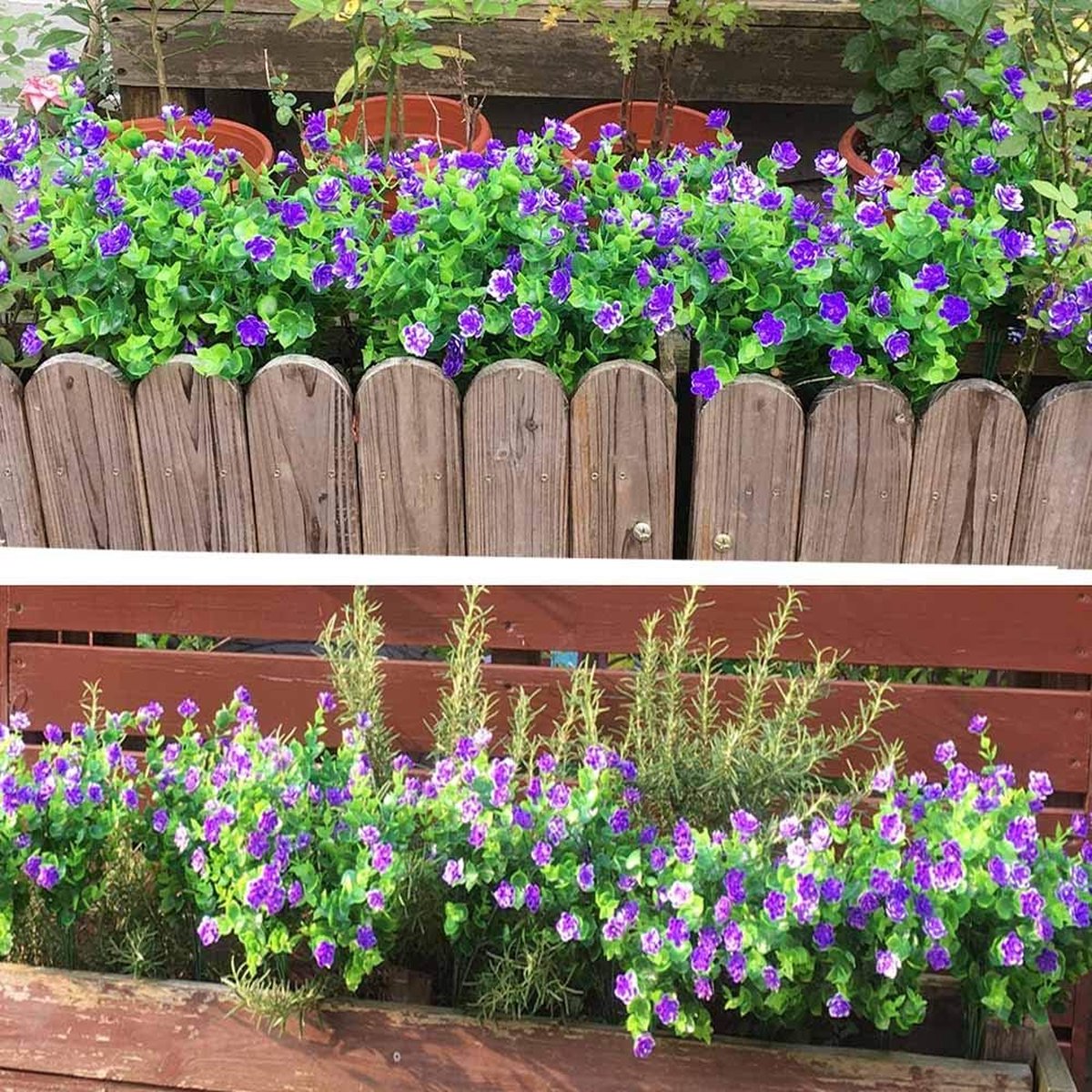 Nepvarens Kunstplanten, buiten UV-bestendig kunststof groen struiken struiken namaakvarenplanten nep voor huis tuin terras binnen buiten decoratie(60leaves,2pcs