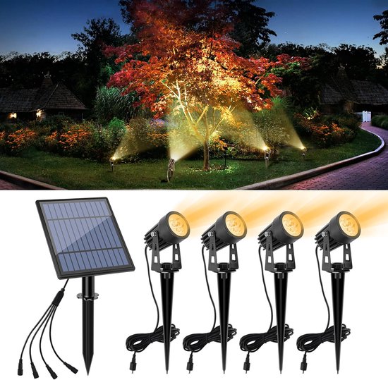 Jeu de 6 lampes solaires, jardin, lampe de jardin solaire, lampes solaires  pour jardin, lampe solaire, lampe de décoration pour routes extérieures