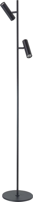 Trend Leeslamp 2 lichts h:141 cm zwart mini koker - Modern - Highlight