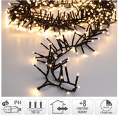 Maxi Cluster Kerstverlichting - 600 led - 9m - warm wit - Timer - Lichtfuncties - Geheugen - Buiten