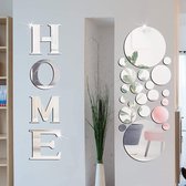 36 stuks 3D-spiegelwandstickers, ronde cirkel, spiegel, thuis, acrylspiegel, doe-het-zelf, decoratie, wandtattoo, voor thuis, woonkamer, slaapkamer, gang, decoratie