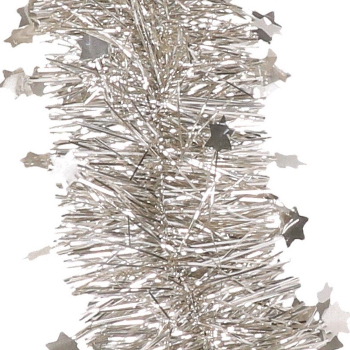 1x Kerstslingers sterren licht parel/champagne 10 x 270 cm - Guirlande folie lametta - Kerstboomversieringen – foto 2
