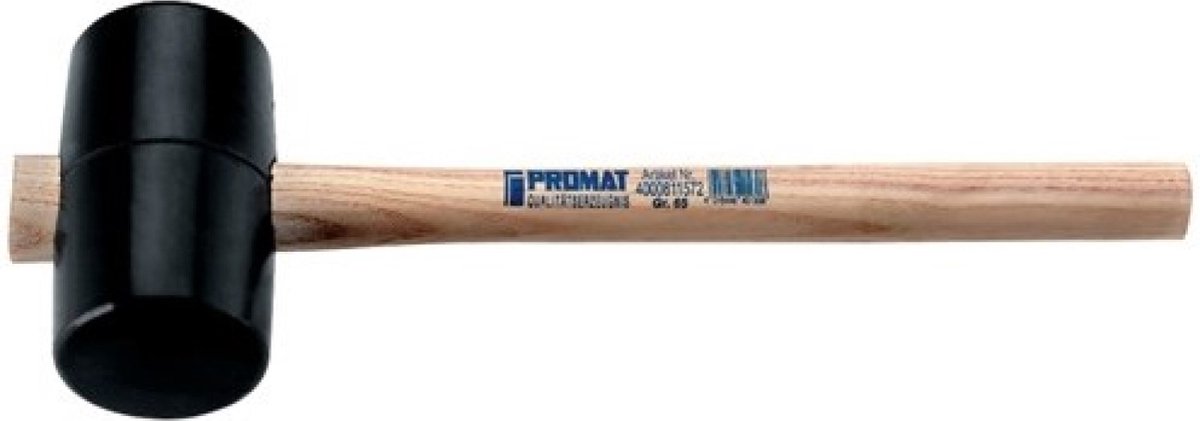 Promat rubber hamer zwart 40 mm - 4000811570
