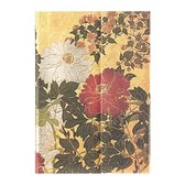 Rinpa Florals- Natsu (Rinpa Florals) Midi Unlined Hardback Journal (Wrap Closure)