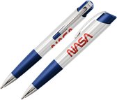Eclipse Space Pen, Wit Plastic met Clip en NASA-Logo (#ECL/WBL-NASAW)
