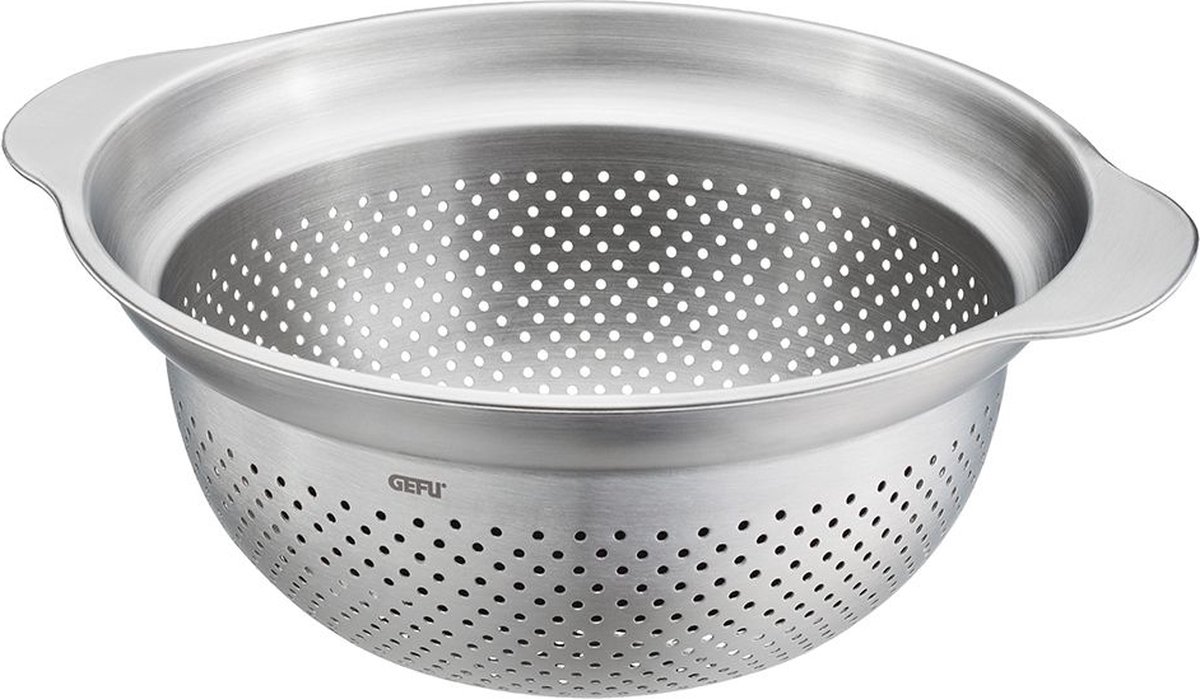GEFU PREMIO Vergiet en Stoominzet Ø23 cm – RVS 3-in-1 Vergiet – Vaatwasmachinebestendig