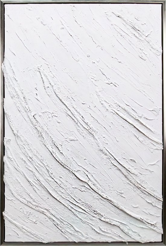 Ter Halle - Schilderij - 3D Art - Witte Klei - 60x90cm
