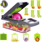 Vegetable Cutter - Groentesnijder met verschillende mesjes - met Schaal - Mandoline - Uiensnijder / Vegetable chopper