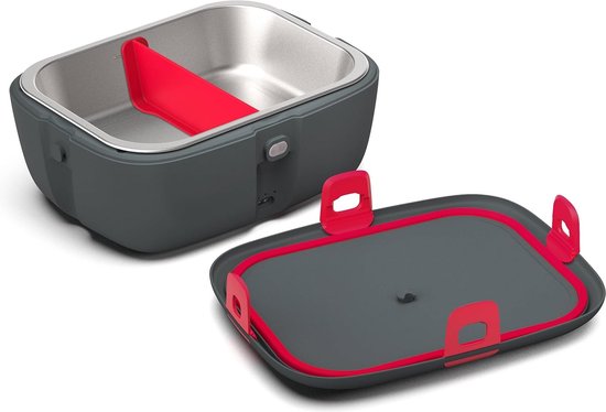 Faitron HeatsBox GO - Boîte à lunch électrique - Fonctionne sur piles - Acier inoxydable - Différents compartiments - Avec application pour smartphone - 220V - Pour repas chauds