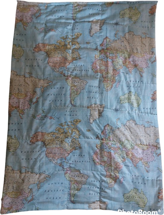 Couverture lestée - couverture lestée - couverture lestée pour enfants carte du monde