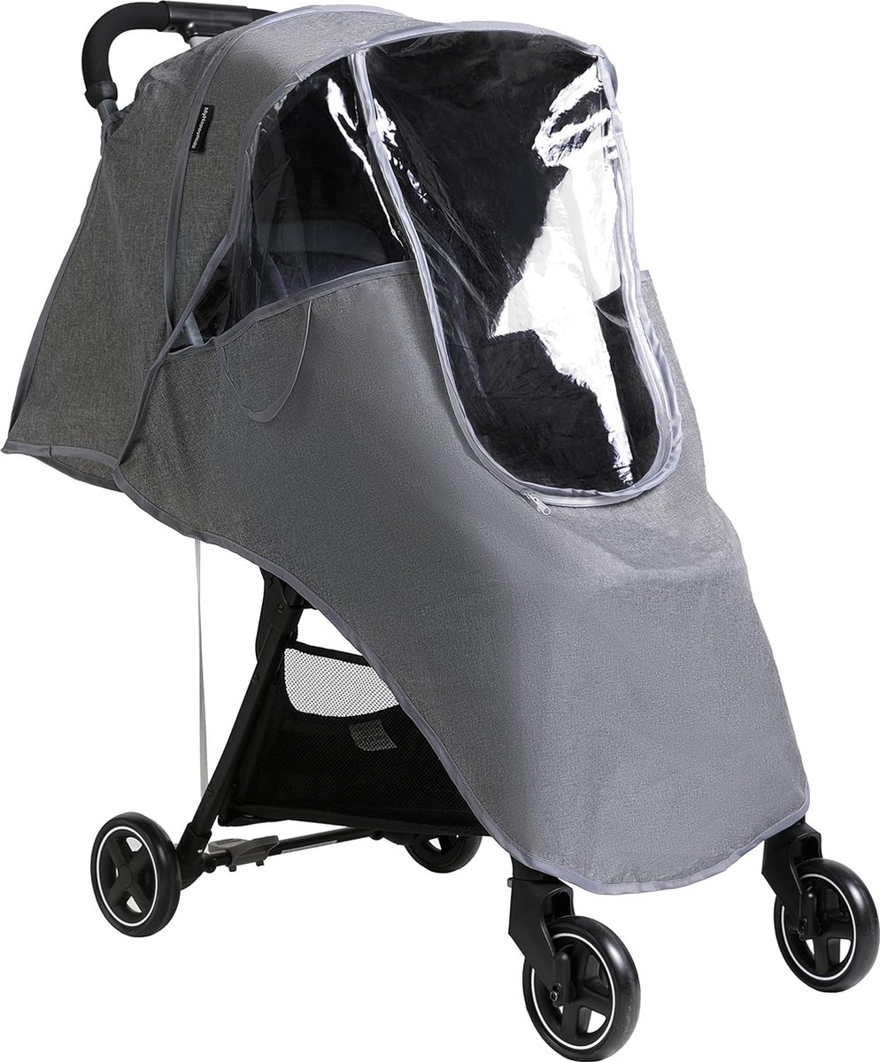 Regenhoes voor kinderwagen, eenheidsmaat, waterdicht, stofdicht, winddicht, duurzame bescherming, babykap, regenhoes met ritssluiting voor joggers, sportkinderwagen, eerste klas