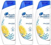 Bol.com Head & Shoulders Shampoo - Citrus Fresh - Tot 100% Roosvrij - Voordeelverpakking - 3x500ml aanbieding