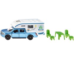 Siku 1693, Ford F150 Pick-up Camper,Blauw 7-delig