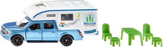 Siku 1693, Ford F150 Pick-up Camper,Blauw 7-delig