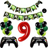 Snoes Mega Game Gamers Helium Verjaardags Ballonnen Feestdecoratie Red Cijfer Ballon nr 9