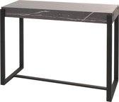 Console tafel MCW-L53, telefoontafel werktafel bijzettafel opbergtafel, metaal 81x100x40cm ~ marmer look grijs