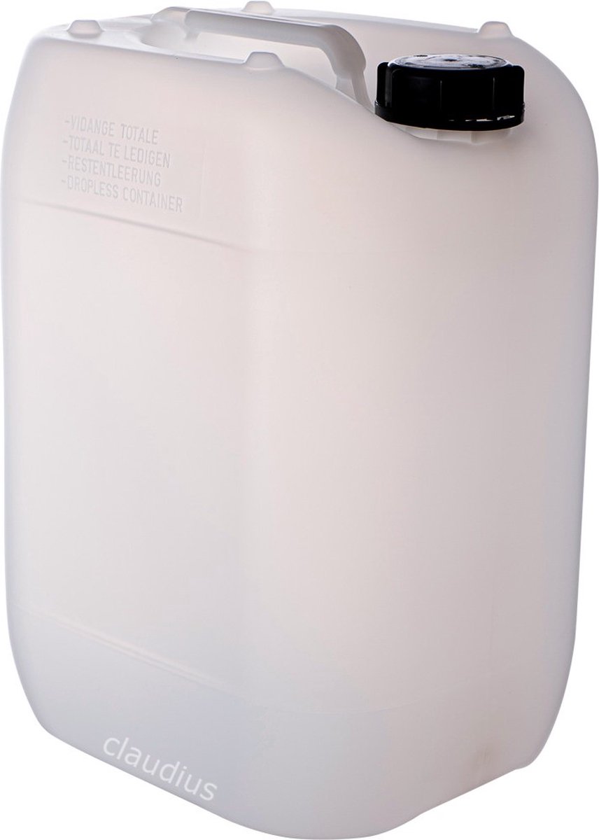 Jerrycan 20 Liter | geschikt voor water | UN gekeurd | benzine | handig stapelbaar | food grade | inclusief dop | totaal te legen | noodpakket