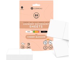 Cosmeau G5 Wasmiddel Wasstrips 20 Wasbeurten - Kersenbloesem Cherry Blossom - Wasvellen - Wasmiddeldoekjes - Detergent Sheets - Wasdoekjes