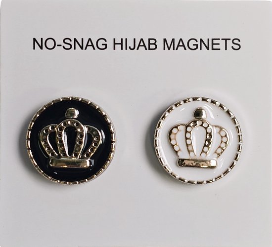 Fako Bijoux® - 2x Magnetische Broche - Hoofddoek Magneet - Sjaal - Hijab - Abaya - 12mm - 2 Stuks - Crown