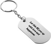 Akyol - laissez cela vous remplir d'amour et de bonheur porte-clés - Amour - relation - cadeau - 54 x 29 mm