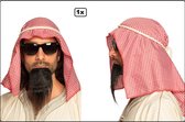 Ensemble Sheik / Arabe - foulard avec cordon, lunettes de fête et barbichette - 1001 nuits Fête à thème du festival Arab Sheik, party de carnaval