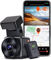 Dashcam pour voiture - Mini dashcam avec caméra WiFi / sans fil avec équipe de nuit HDR - enregistrement en boucle - G-sensor - 512 Go