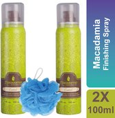 Haarlak - Macadamia - Control Hairspray - Fast Drying - Inclusief Douche Puff - Macadamia Natural Oil - met Macadamia Notenolie - met Arganolie - Voordeelverpakking - 2 x 300 ml