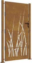 vidaXL Portail 105 x 205 cm Conception d'herbe Acier Corten