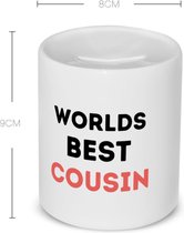 Akyol - worlds best cousin Spaarpot - Neef - de beste neef - verjaardagscadeau - verjaardag - cadeau - cadeautje voor neef - neef artikelen - kado - geschenk - gift - 350 ML inhoud