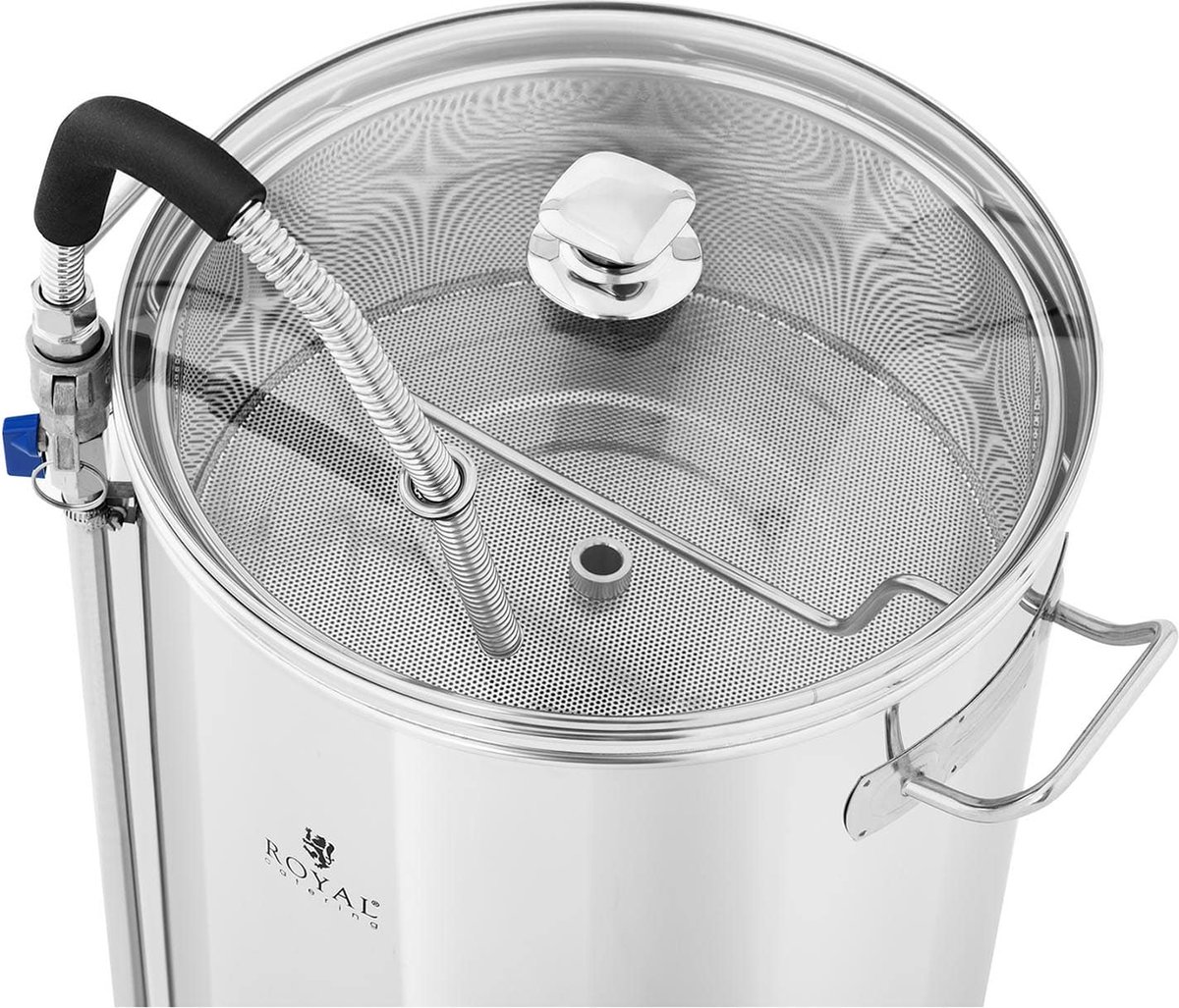 Kit à cuisiner Royal Catering Cuve de fermentation - 60 l - 0 - 40 °C -  Acier inoxydable