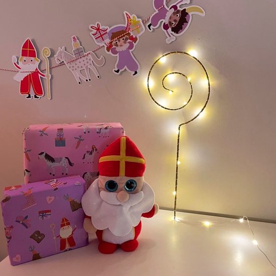 Sint stafje - Sint staf - verlichting - Sinterklaas verlichting - Sinterklaas versiering - 5 december - Sint - Nachtlampje - Nachtlamp - Sfeerverlichting - Slaaplampje - kinderkamer - sinterklaasversiering - Sintstaf - babykamer nachtlampjes van Despiertay. — afbeelding 5