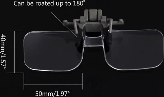 Clip-on Vergrootglas I Opzet-Bril Loep I Loepbril Insectenloep I Vergrootglas bril I 2X Vergroting - Cheaperito