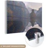 Peinture sur verre - Reflet des forêts dans le parc national de Söderåsen en Suède - 90x60 cm - Peintures sur verre acrylique - Photo sur Glas