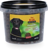 Top Chunk Kip & Riz Pressé - Nourriture pour chiens - Morceaux pour chiens - Petits morceaux - Convient à tous les chiens - 400 grammes