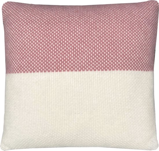 Festivity wool cushion pastel pink square