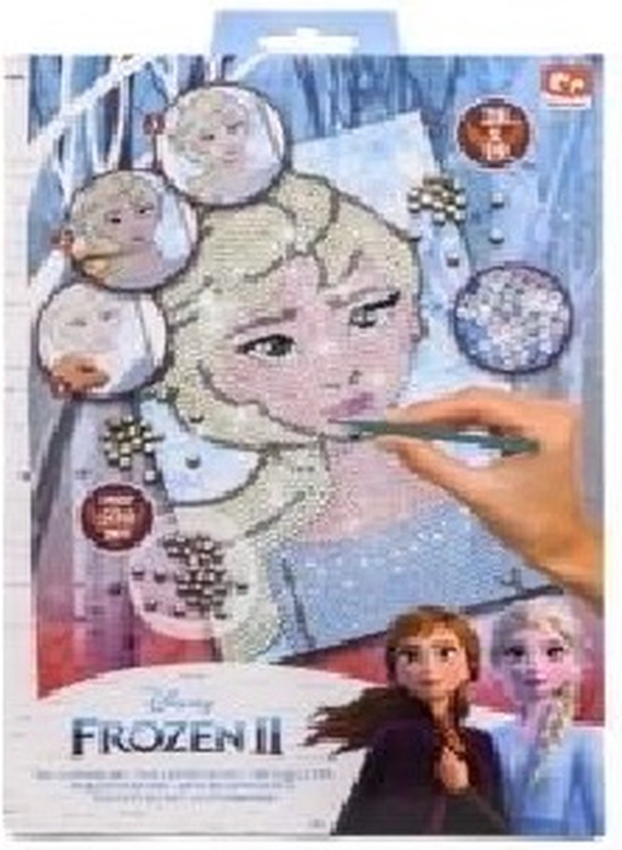 Pailletten kunst Frozen - knutselen met Elsa - creatief bezig met pailletten van Frozen - knutselen - ontspanning