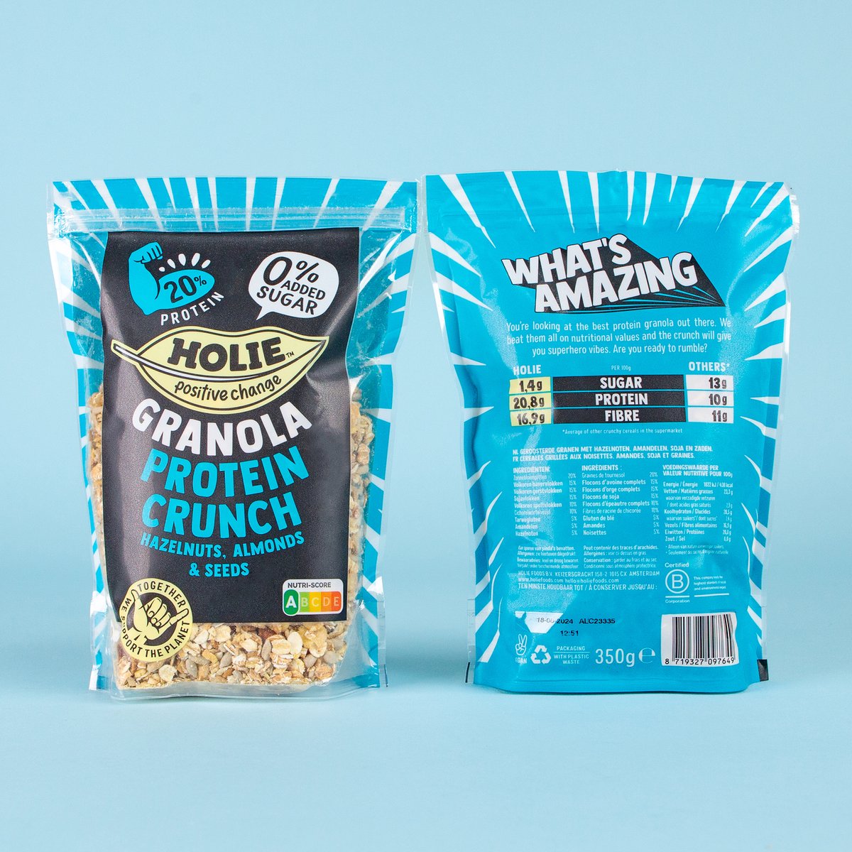 Holie Granola Protein Crunch 350g x6 bol