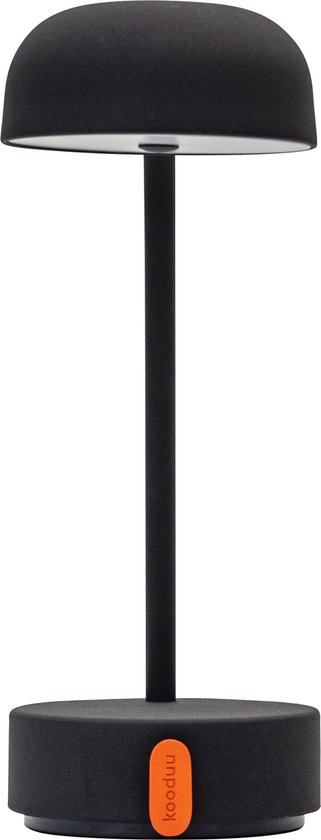 Kooduu Fokus Bureaulamp - Tafellamp - Led lamp - Nachtlamp - Dimbaar - Oplaadbaar - 25,5 cm - Leeslamp - Led Bureaulamp - Zwart - Staal