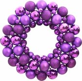 vidaXL-Couronne de Noël-45cm-polystyrène-violet