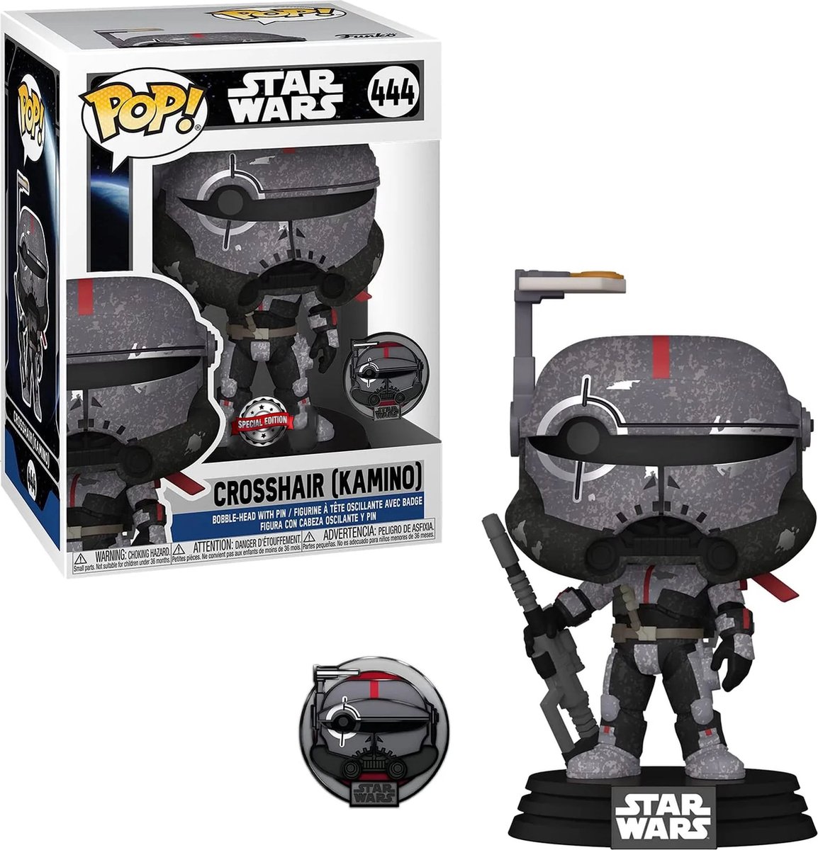Funko Pop! Star Wars: Across The Galaxy - Crosshair Kamino Bad Batch Exclusive with Pin