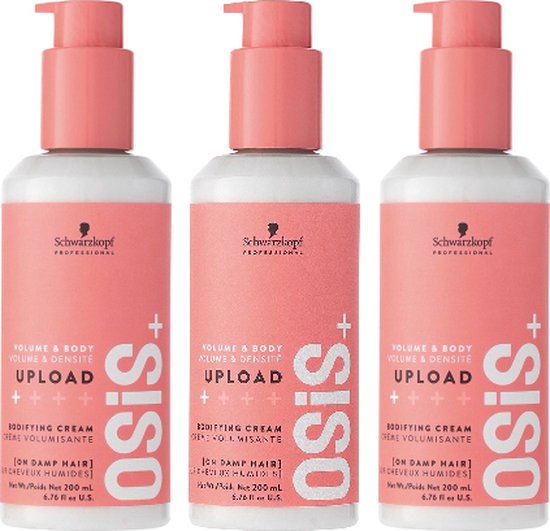 Foto: Schwarzkopf professional osis upload volume haarcr me voordeelverpakking 3 x 200ml