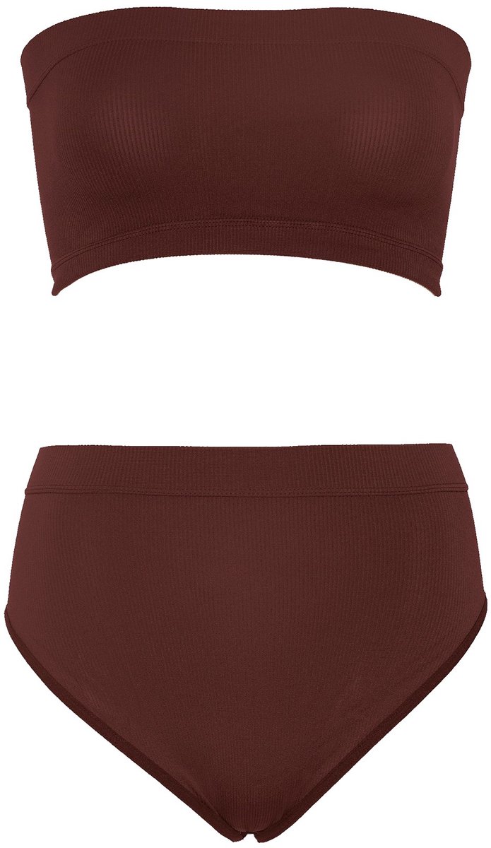 Seamless bandeau top brief
