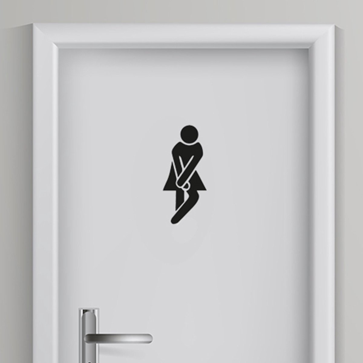 Toilet sticker Vrouw 4 | Toilet sticker | WC Sticker | Deursticker toilet | WC deur sticker | Deur decoratie sticker