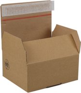 Boîte à colis postale SendProof® | Carton ondulé | 213x153x109mm | avec verrouillage automatique | marron | 10 pièces