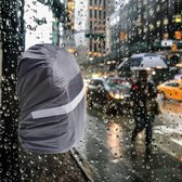 Regenhoes voor rugzak, schooltas met reflector, van waterdicht nylon, maten S, regenhoes, afdekking voor kamperen, wandelen, outdoor