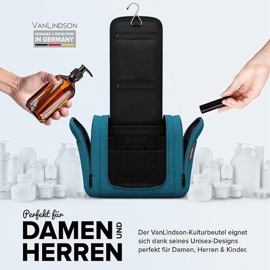 Lederen Mens Waszak Toilettas Reistas Scheertas Badkamer Gym Make